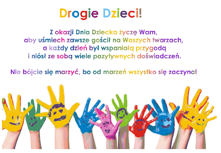 Kolorowe życzenia z okazji dnia dziecka